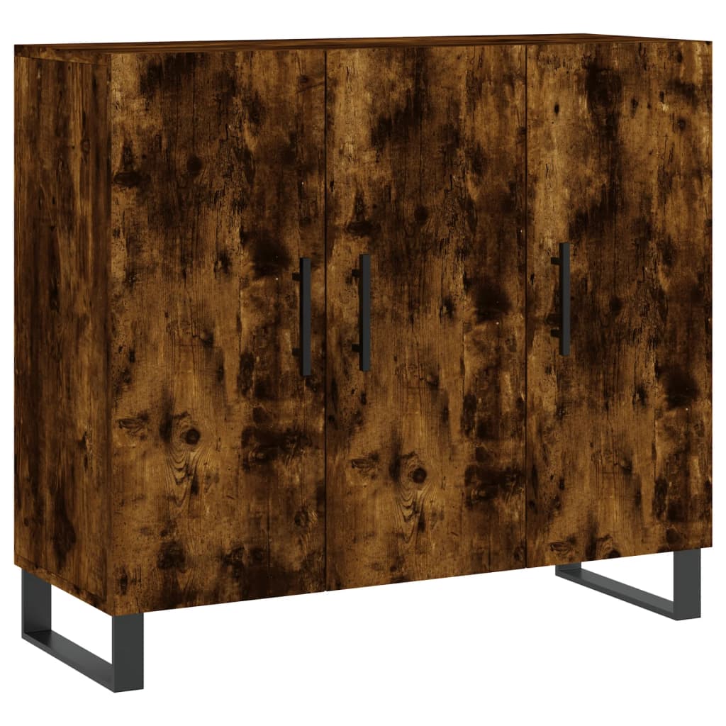 Příborník Kouřový Dub 90 X 34 X 80 Cm Kompozitní Dřevo