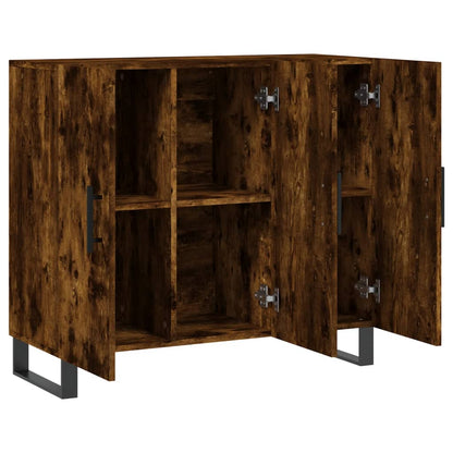Příborník Kouřový Dub 90 X 34 X 80 Cm Kompozitní Dřevo