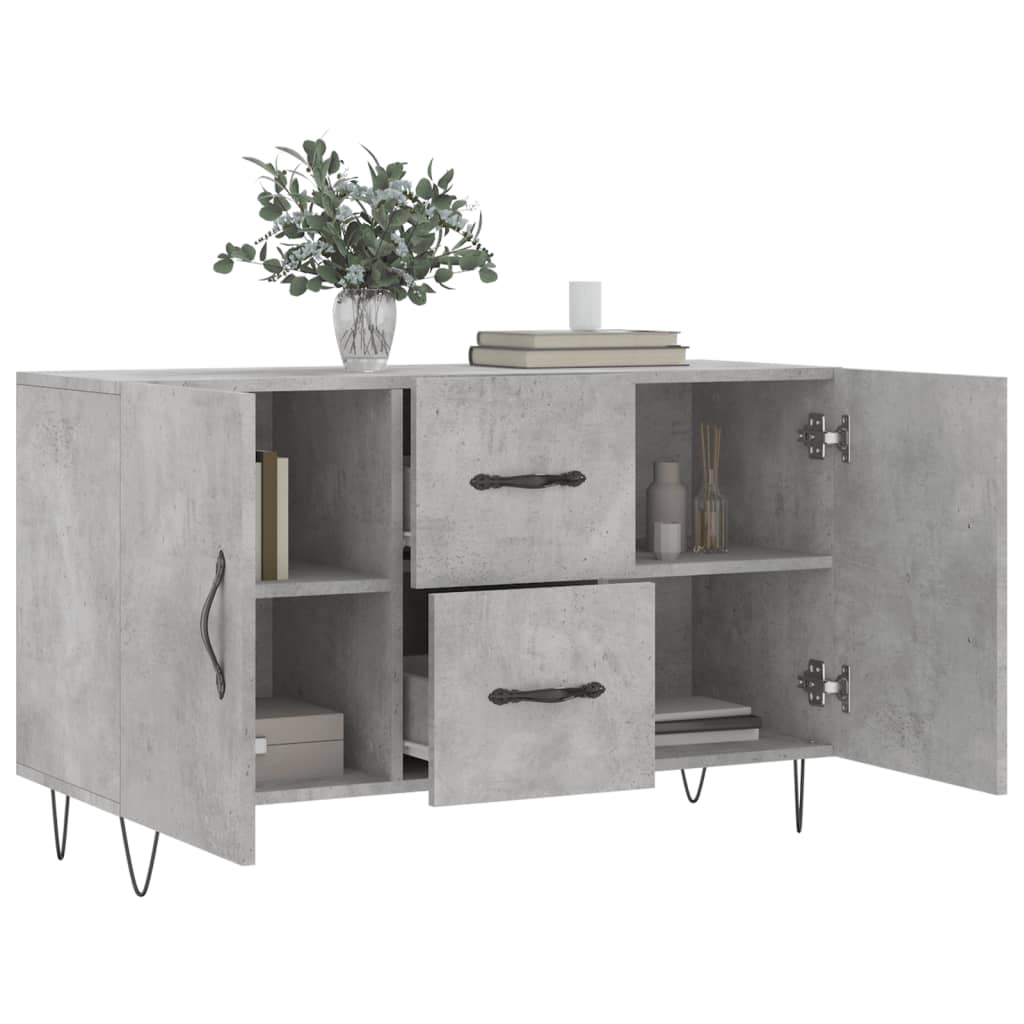 Příborník Betonově Šedý 100 X 36 X 60 Cm Kompozitní Dřevo