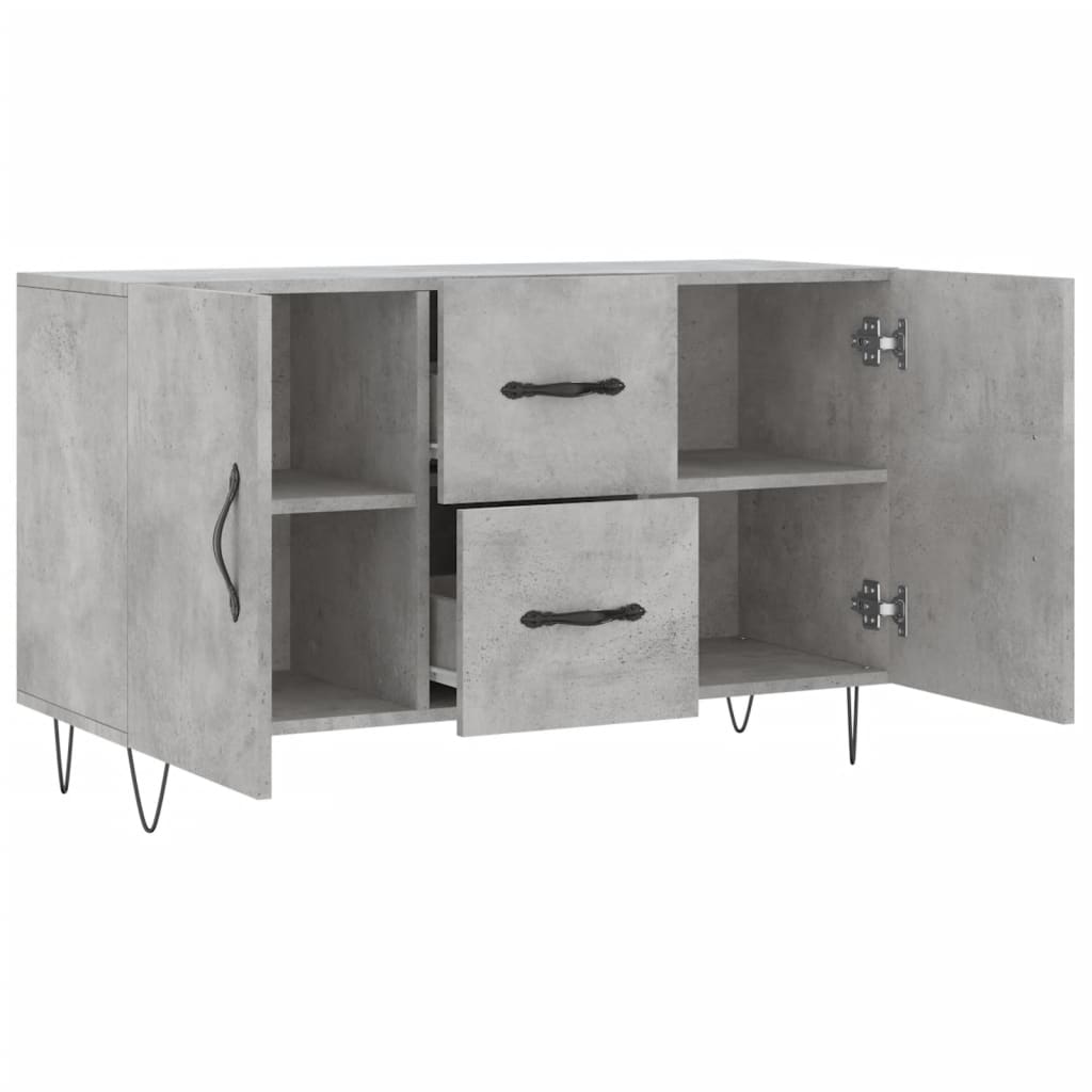Příborník Betonově Šedý 100 X 36 X 60 Cm Kompozitní Dřevo