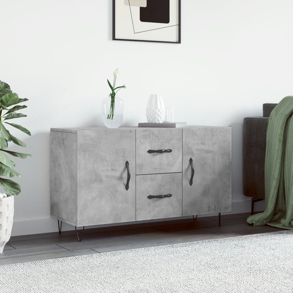 Příborník Betonově Šedý 100 X 36 X 60 Cm Kompozitní Dřevo