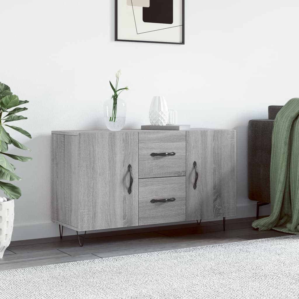 Příborník Šedý Sonoma 100 X 36 X 60 Cm Kompozitní Dřevo