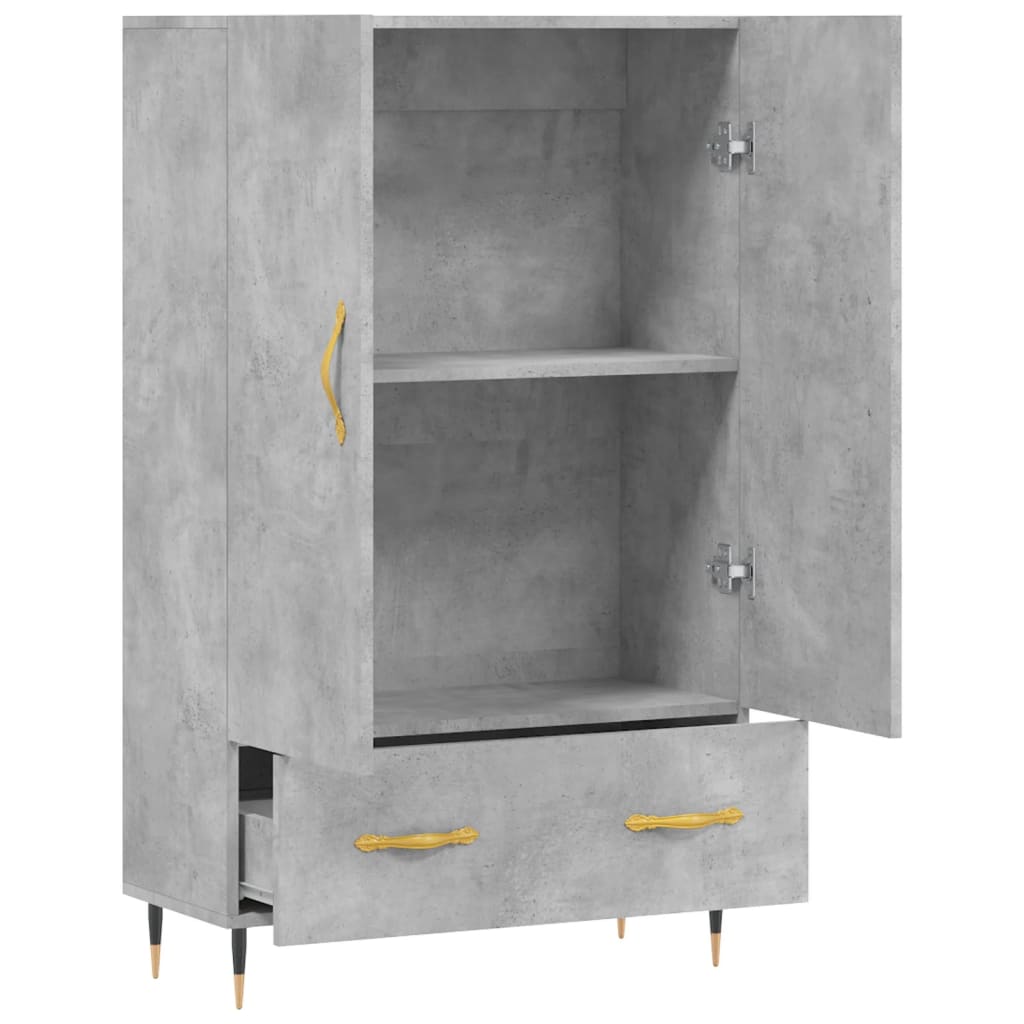 Skříň Highboard Betonově Šedá 69,5X31X115 Cm Kompozitní Dřevo