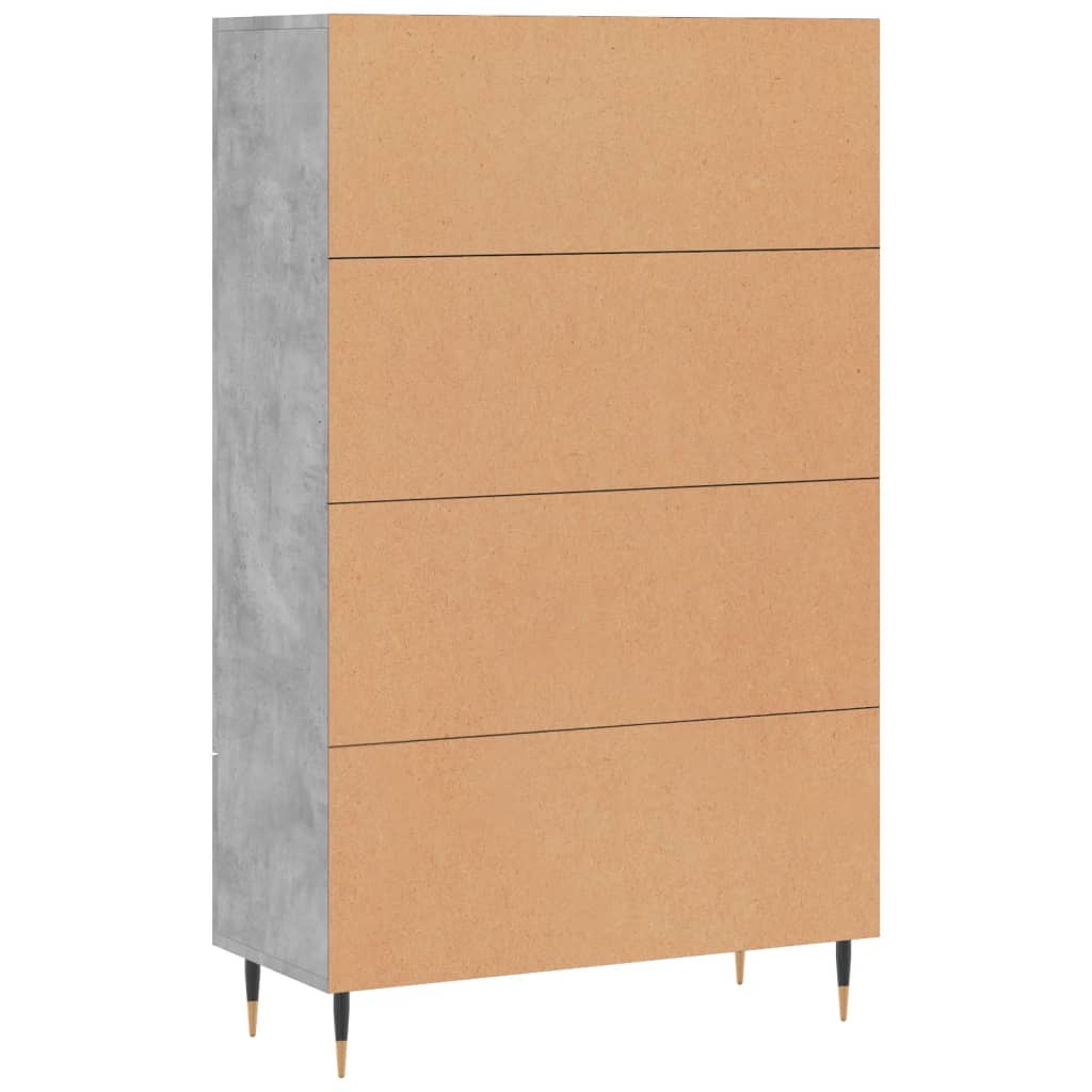 Skříň Highboard Betonově Šedá 69,5X31X115 Cm Kompozitní Dřevo