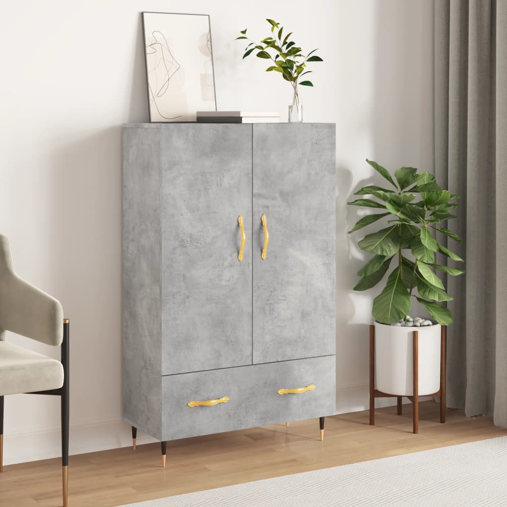 Skříň Highboard Šedá Sonoma 69,5 X 31 X 115 Cm Kompozitní Dřevo