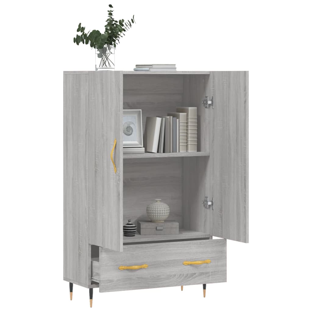 Skříň Highboard Šedá Sonoma 69,5 X 31 X 115 Cm Kompozitní Dřevo