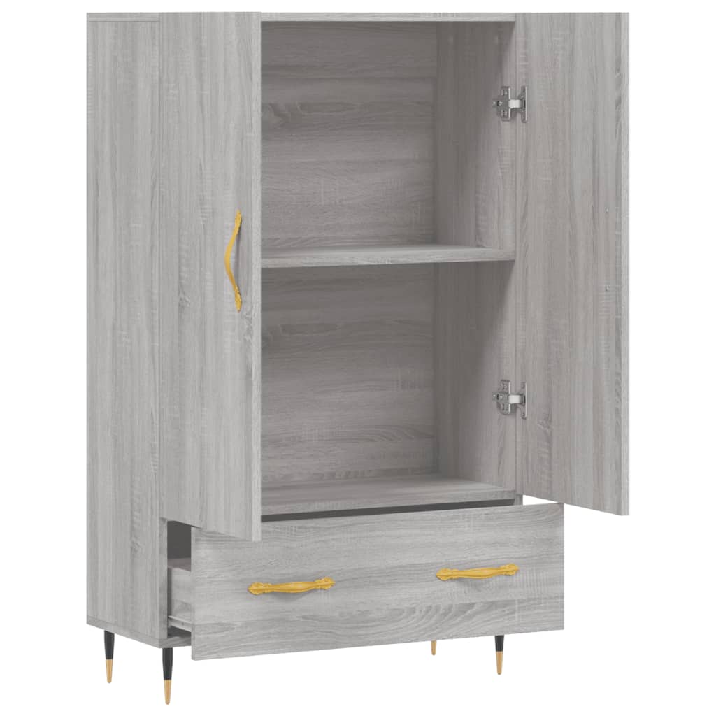 Skříň Highboard Šedá Sonoma 69,5 X 31 X 115 Cm Kompozitní Dřevo