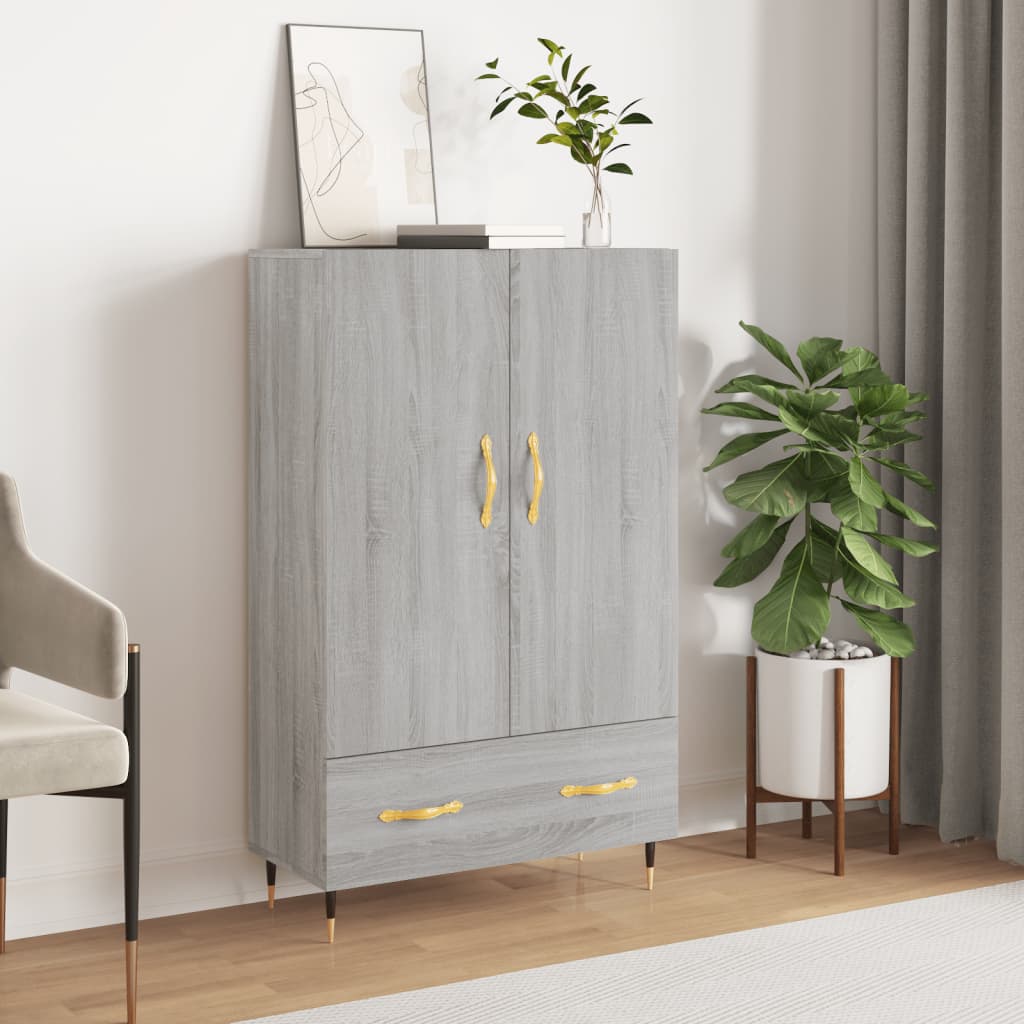 Skříň Highboard Šedá Sonoma 69,5 X 31 X 115 Cm Kompozitní Dřevo