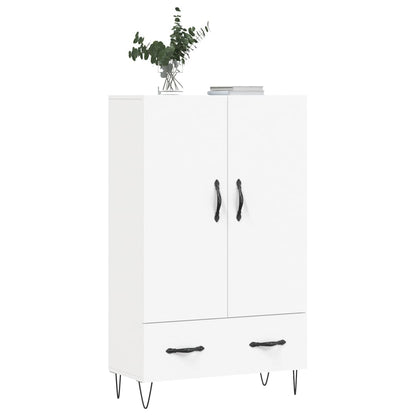 Skříň Highboard Bílá 69,5 X 31 X 115 Cm Kompozitní Dřevo