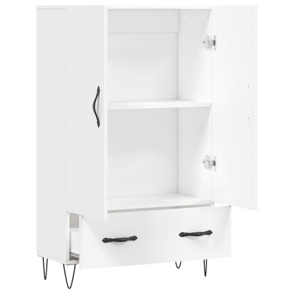 Skříň Highboard Bílá 69,5 X 31 X 115 Cm Kompozitní Dřevo