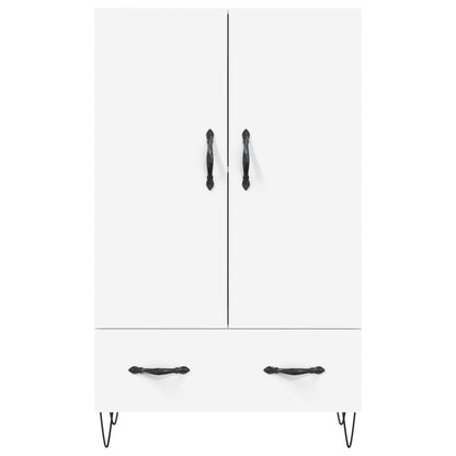 Skříň Highboard Bílá 69,5 X 31 X 115 Cm Kompozitní Dřevo