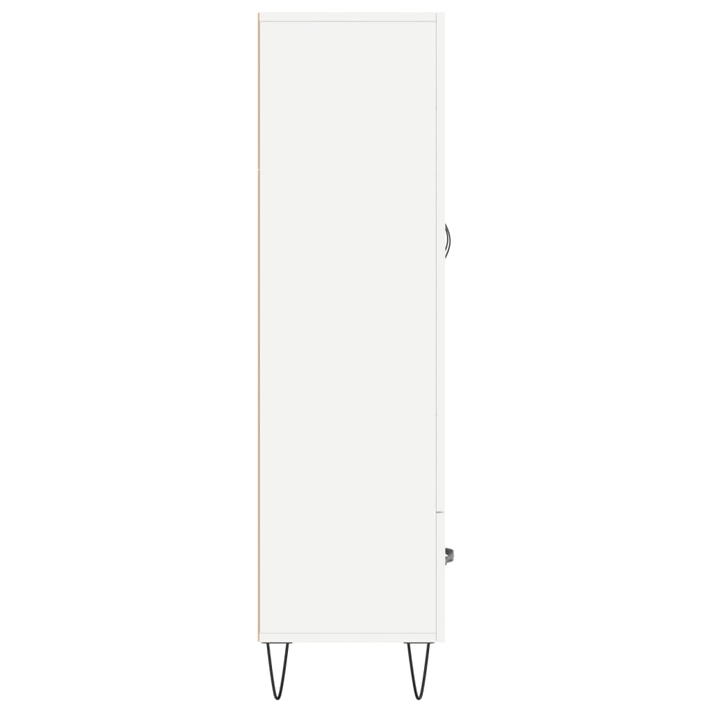 Skříň Highboard Bílá 69,5 X 31 X 115 Cm Kompozitní Dřevo