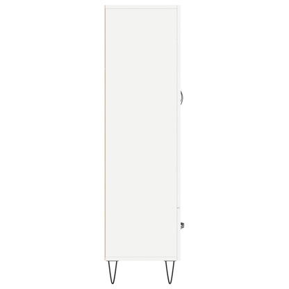 Skříň Highboard Bílá 69,5 X 31 X 115 Cm Kompozitní Dřevo