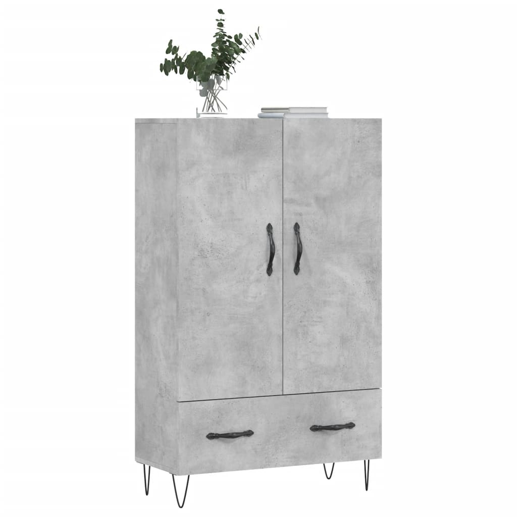 Skříň Highboard Betonově Šedá 69,5X31X115 Cm Kompozitní Dřevo