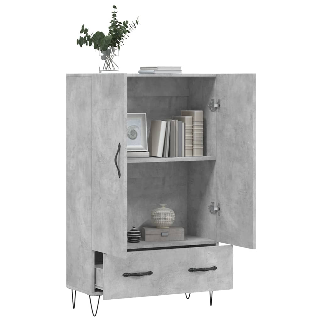Skříň Highboard Betonově Šedá 69,5X31X115 Cm Kompozitní Dřevo