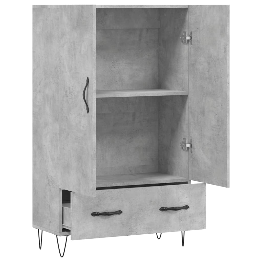 Skříň Highboard Betonově Šedá 69,5X31X115 Cm Kompozitní Dřevo