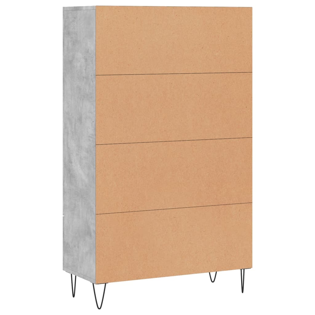 Skříň Highboard Betonově Šedá 69,5X31X115 Cm Kompozitní Dřevo