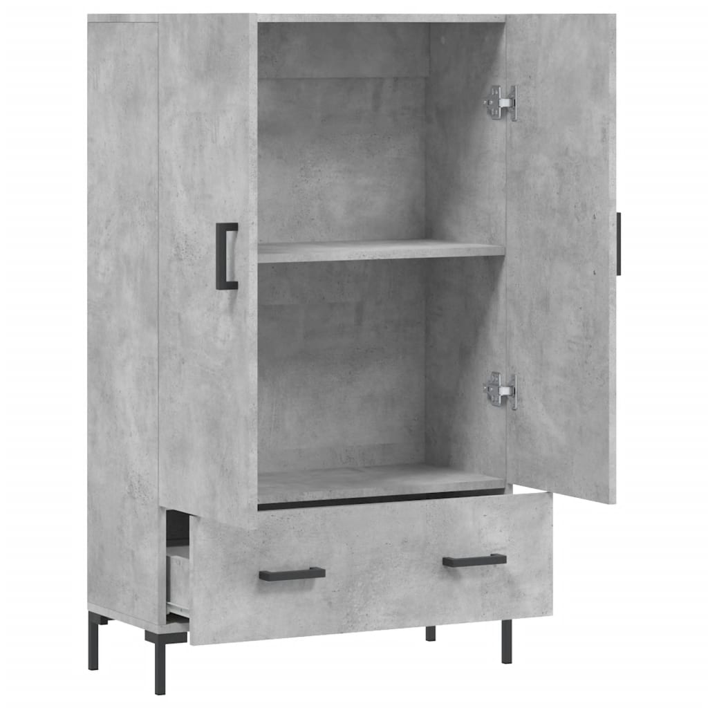 Skříň Highboard Betonově Šedá 69,5X31X115 Cm Kompozitní Dřevo