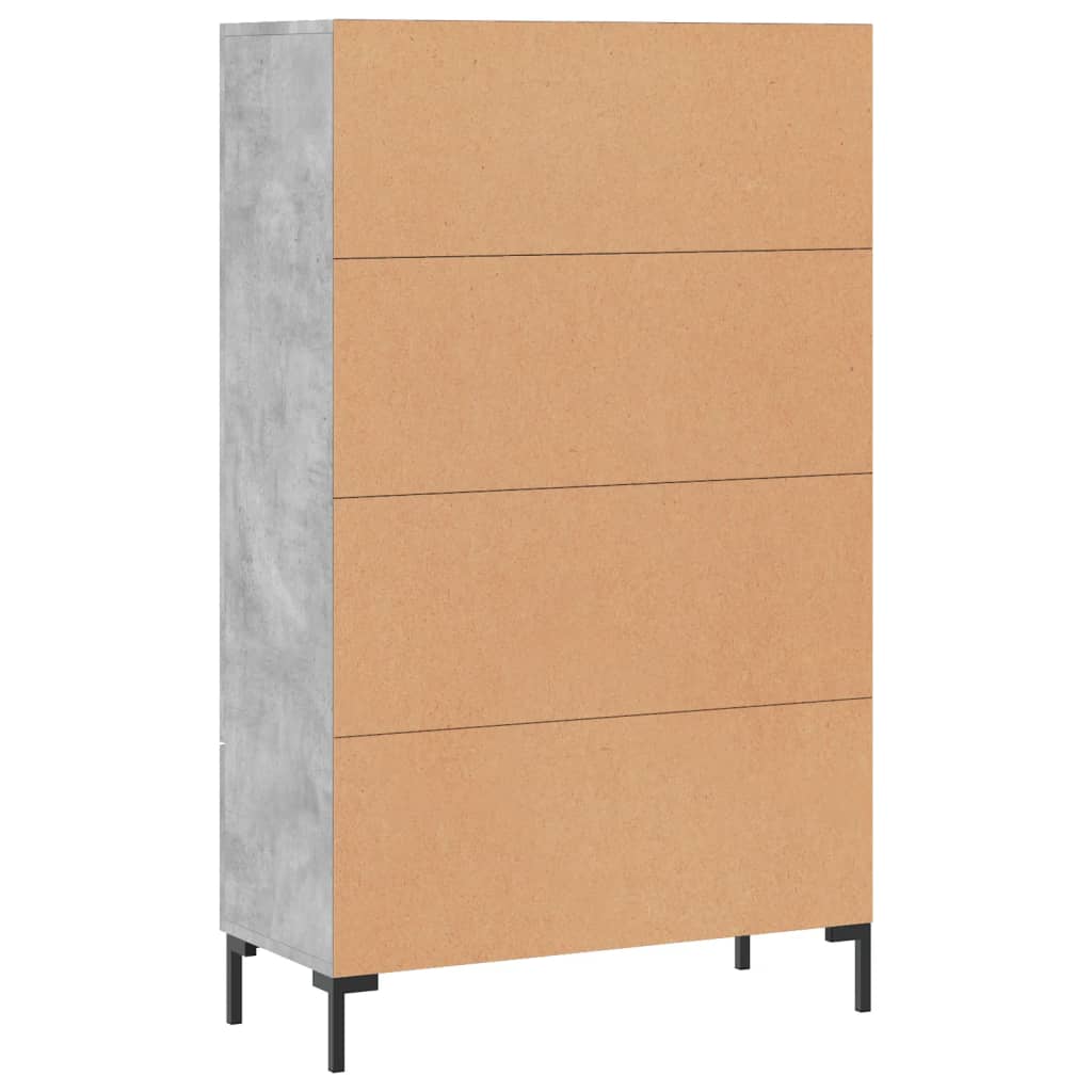 Skříň Highboard Betonově Šedá 69,5X31X115 Cm Kompozitní Dřevo
