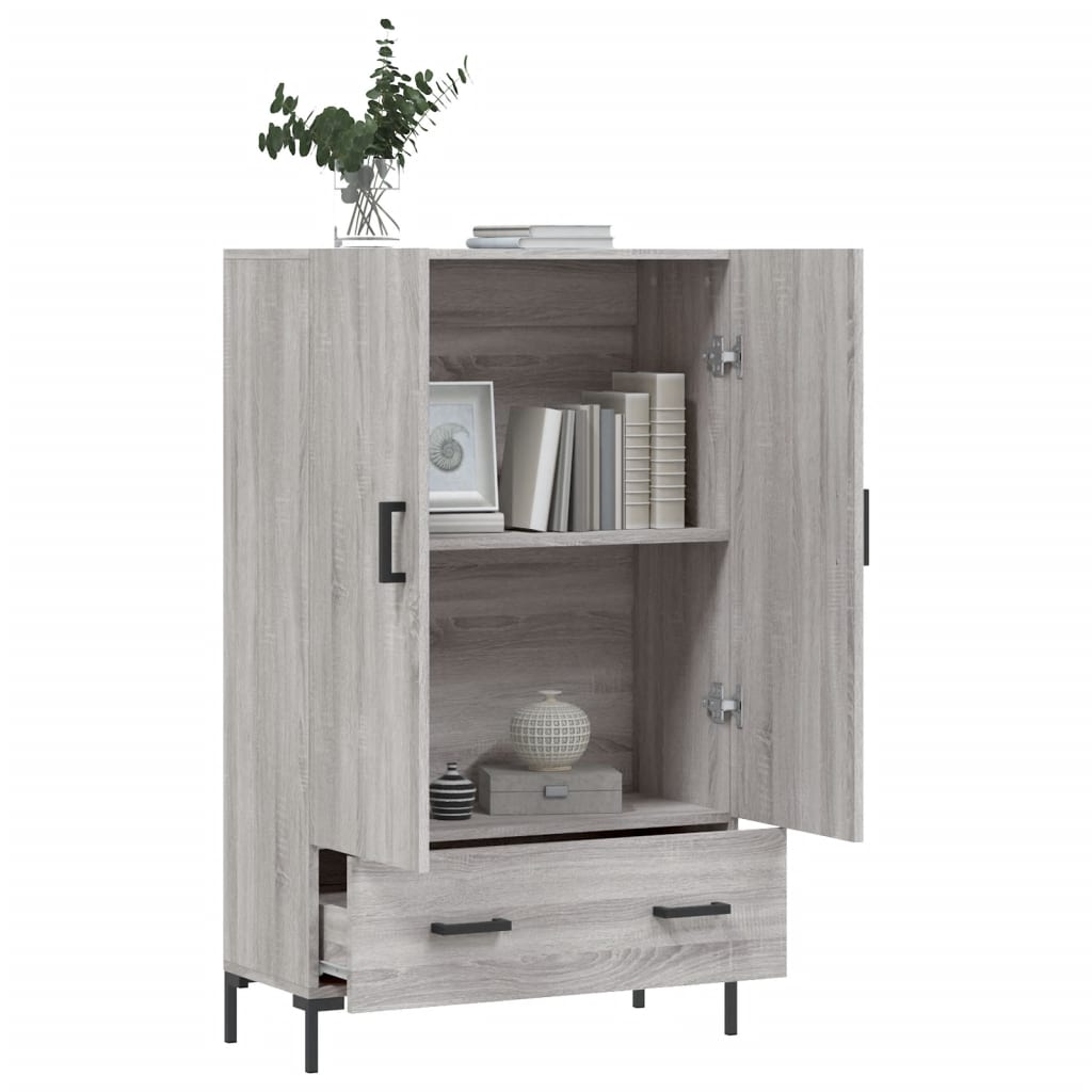 Skříň Highboard Šedá Sonoma 69,5 X 31 X 115 Cm Kompozitní Dřevo