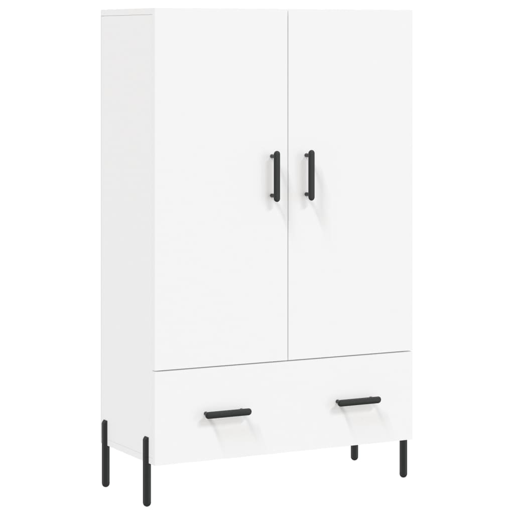 Skříň Highboard Bílá 69,5 X 31 X 115 Cm Kompozitní Dřevo
