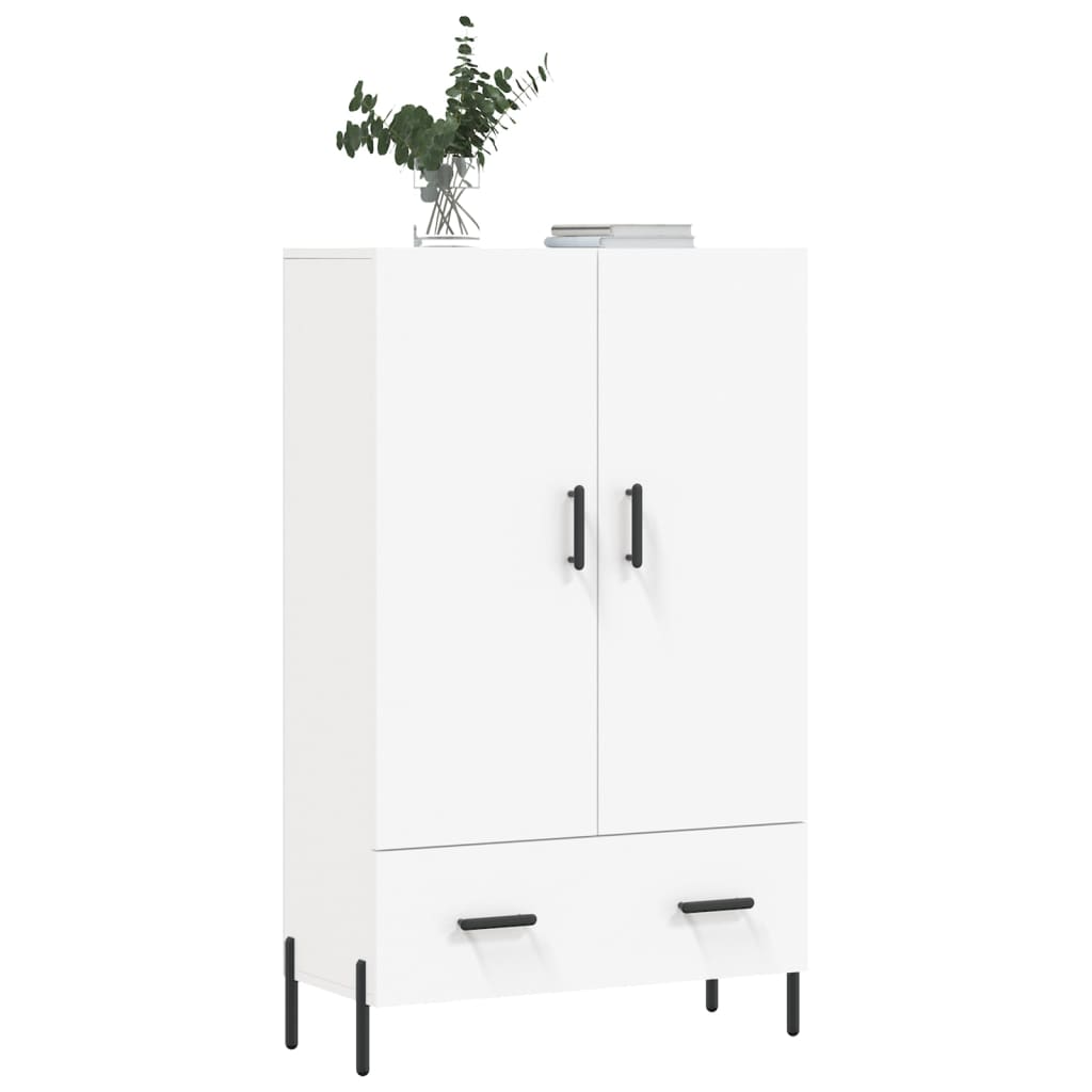 Skříň Highboard Bílá 69,5 X 31 X 115 Cm Kompozitní Dřevo