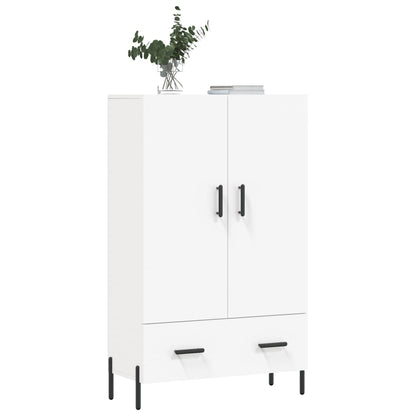 Skříň Highboard Bílá 69,5 X 31 X 115 Cm Kompozitní Dřevo
