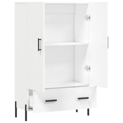 Skříň Highboard Bílá 69,5 X 31 X 115 Cm Kompozitní Dřevo