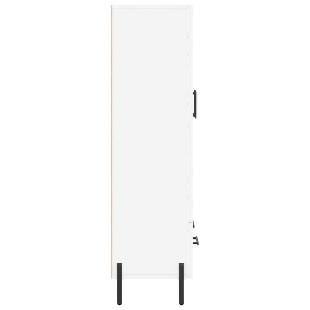 Skříň Highboard Bílá 69,5 X 31 X 115 Cm Kompozitní Dřevo