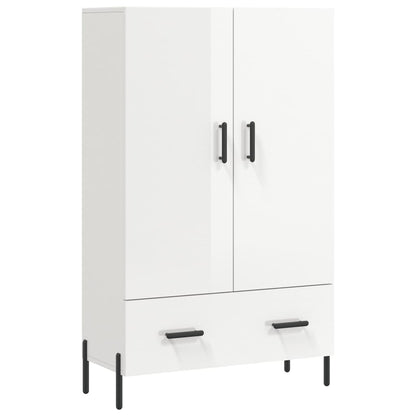 Skříň Highboard Lesklá Bílá 69,5 X 31 X 115 Cm Kompozitní Dřevo