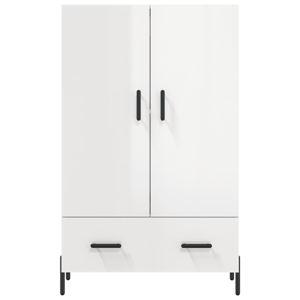 Skříň Highboard Lesklá Bílá 69,5 X 31 X 115 Cm Kompozitní Dřevo
