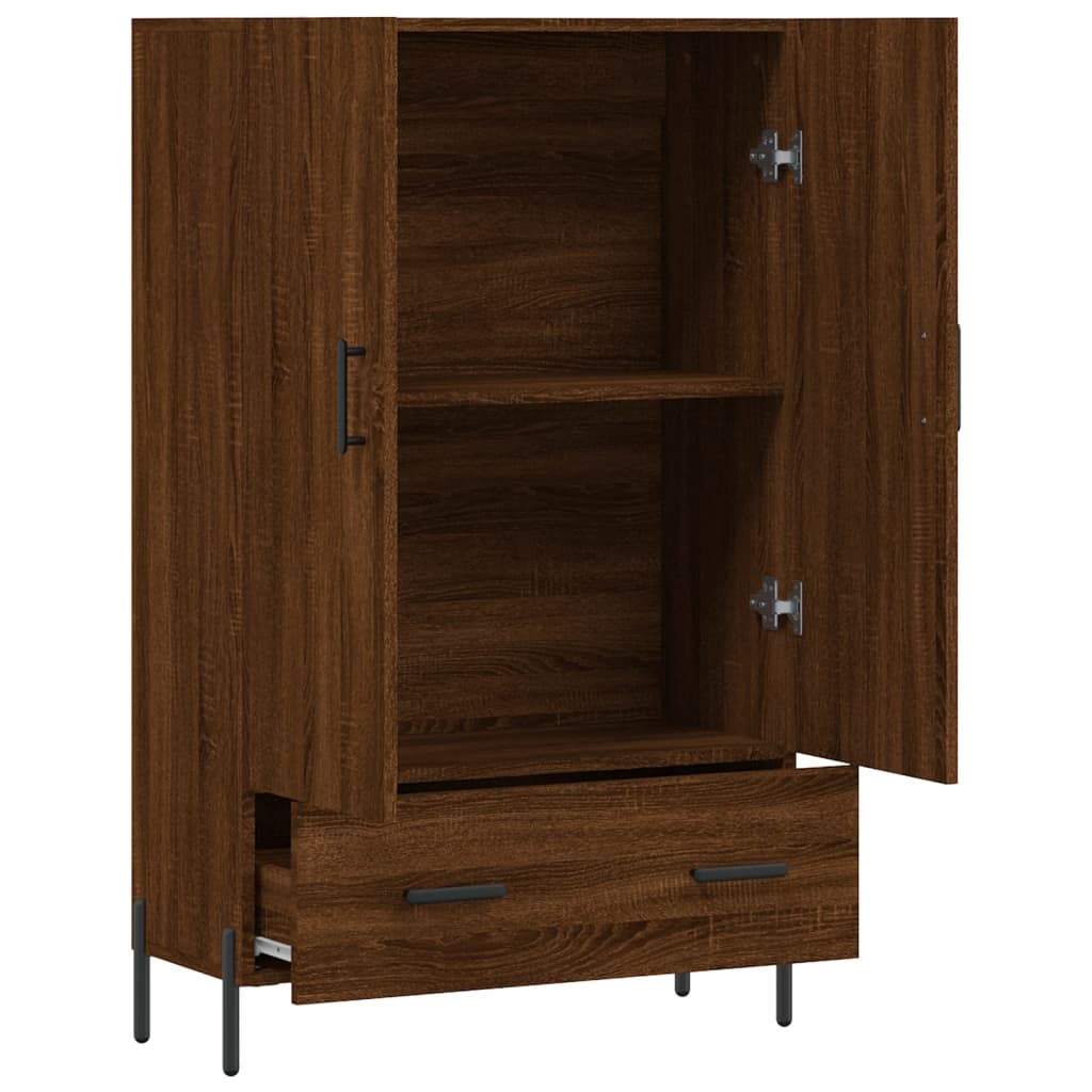 Skříň Highboard 69,5 X 31 X 115 Cm Kompozitní Dřevo
