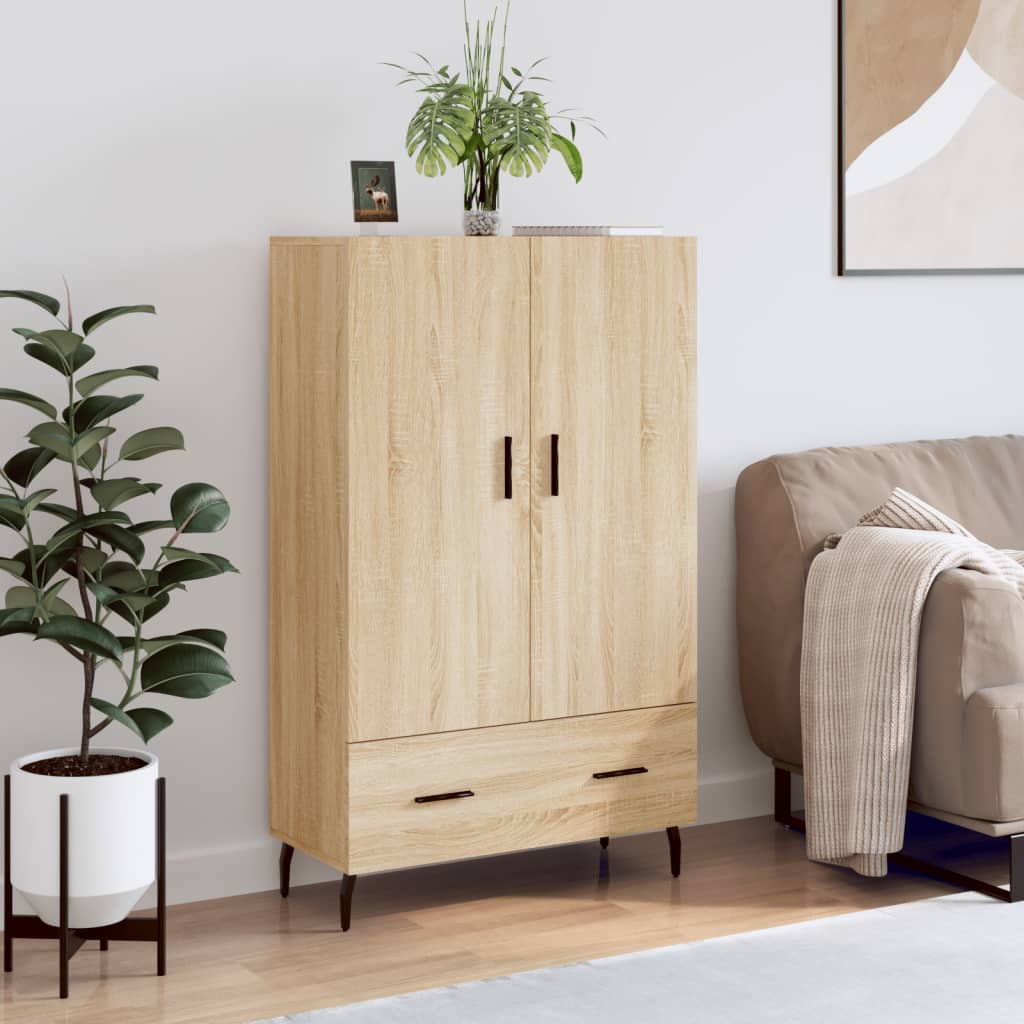 Skříň Highboard Šedá Sonoma 69,5 X 31 X 115 Cm Kompozitní Dřevo