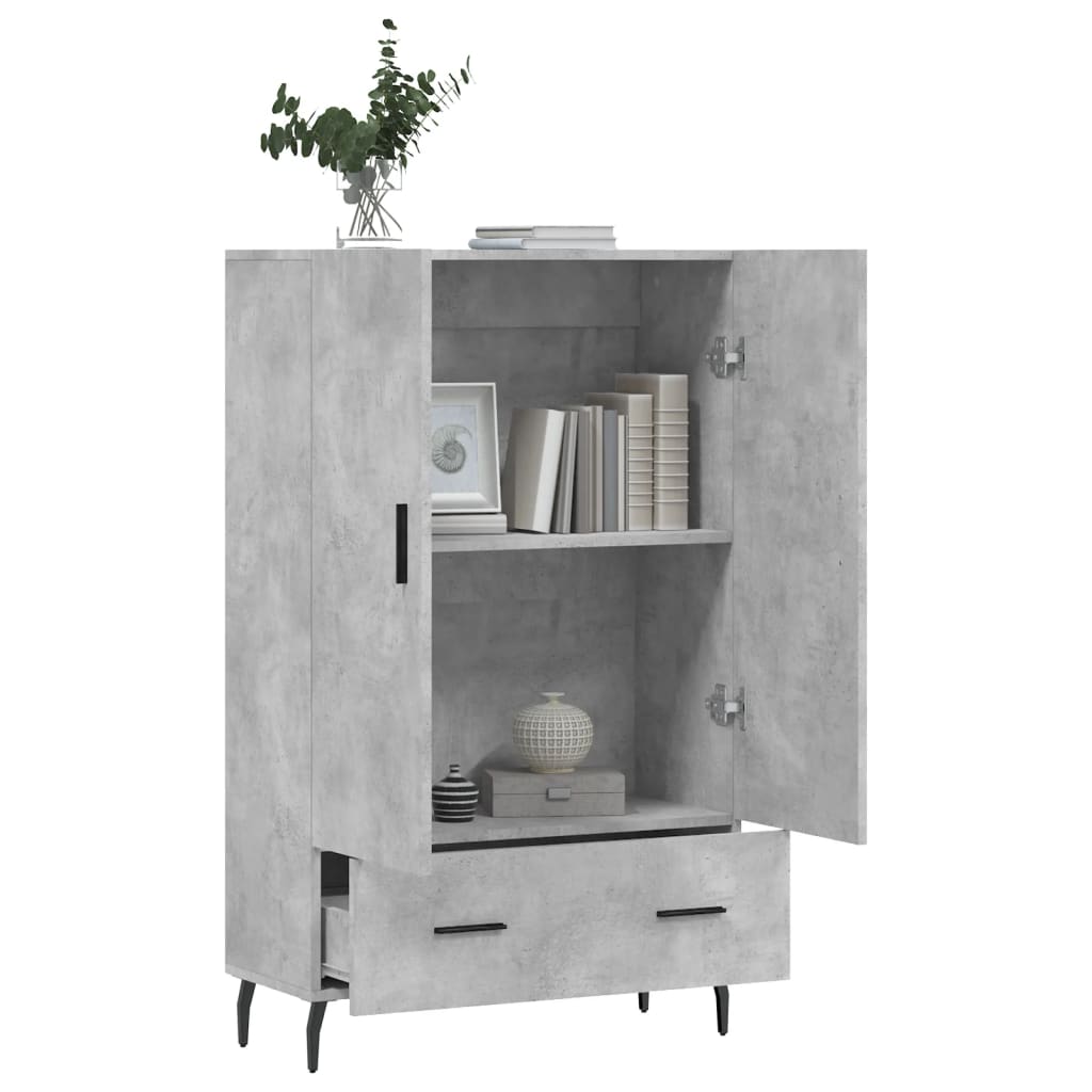 Skříň Highboard Betonově Šedá 69,5X31X115 Cm Kompozitní Dřevo