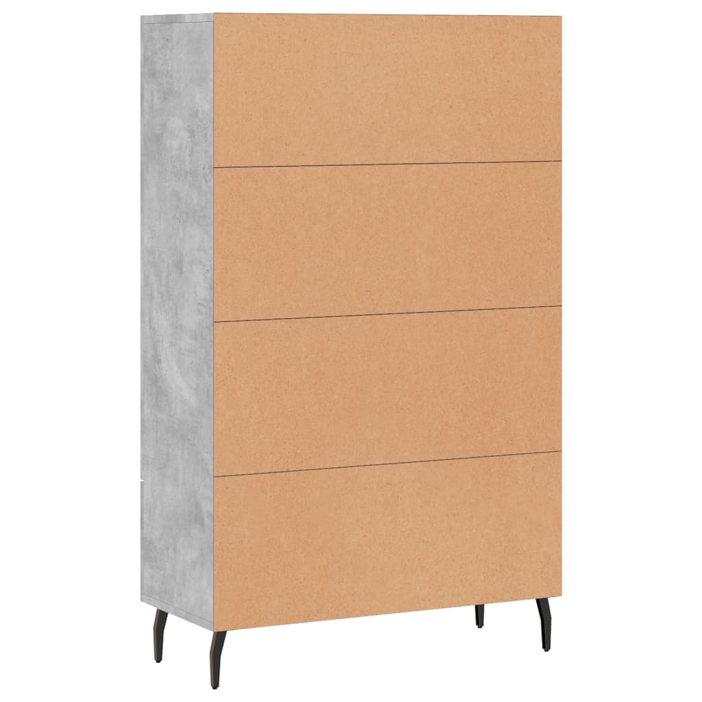 Skříň Highboard Betonově Šedá 69,5X31X115 Cm Kompozitní Dřevo