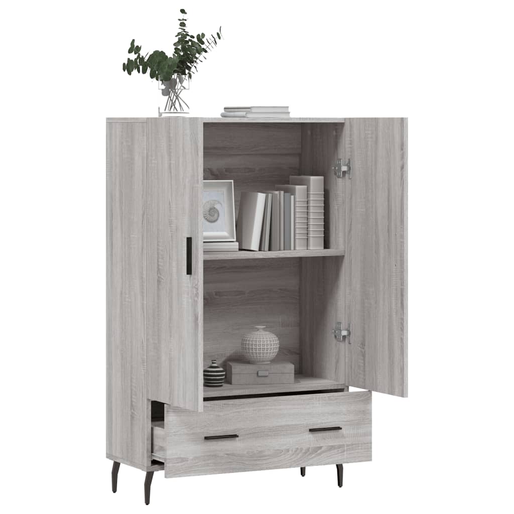 Skříň Highboard Šedá Sonoma 69,5 X 31 X 115 Cm Kompozitní Dřevo
