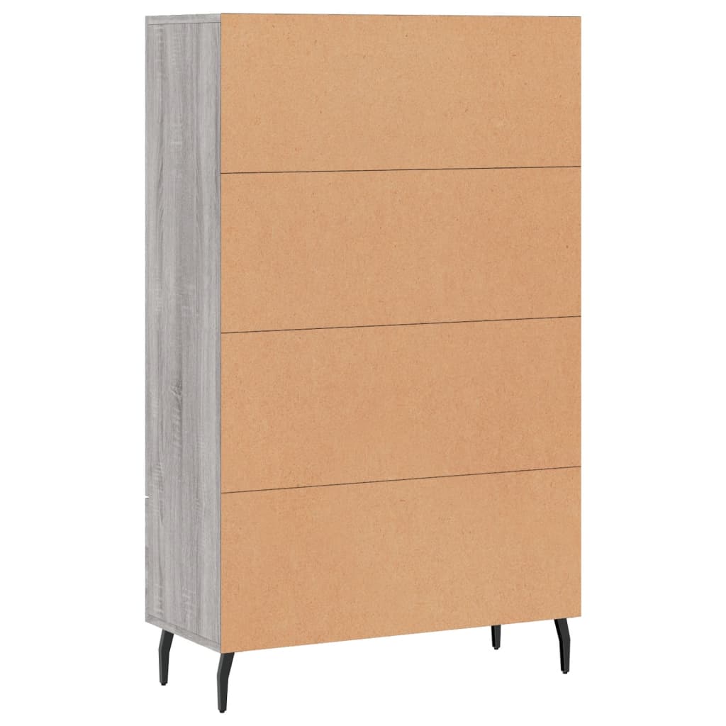 Skříň Highboard Šedá Sonoma 69,5 X 31 X 115 Cm Kompozitní Dřevo