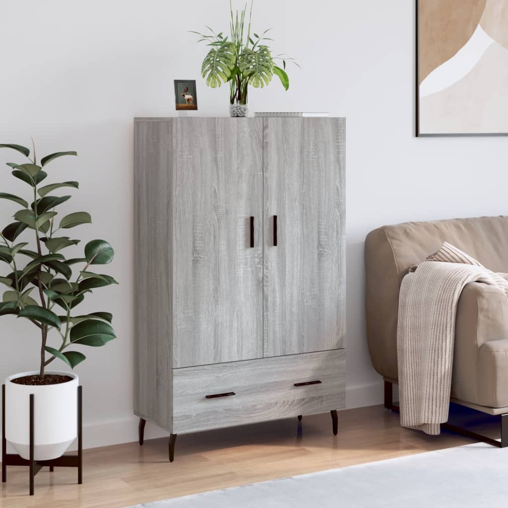 Skříň Highboard Šedá Sonoma 69,5 X 31 X 115 Cm Kompozitní Dřevo