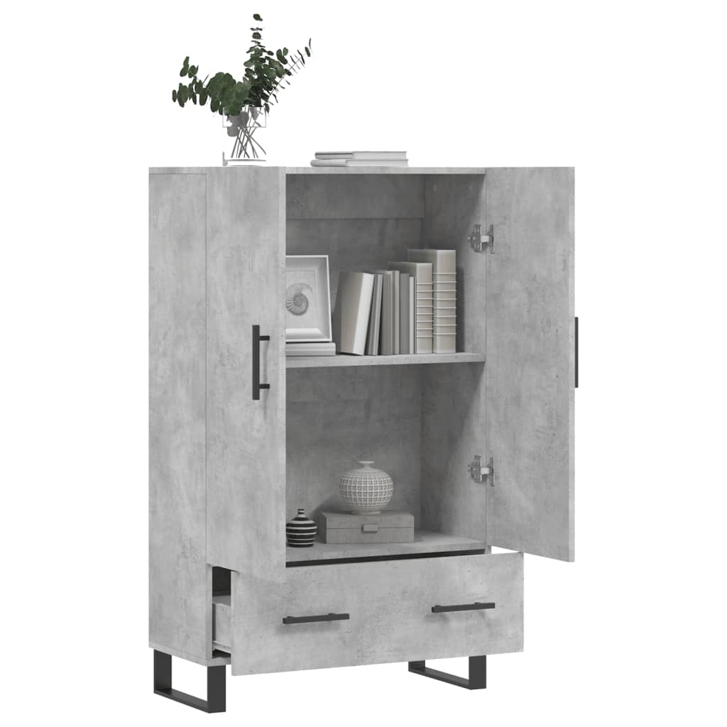 Skříň Highboard Betonově Šedá 69,5X31X115 Cm Kompozitní Dřevo