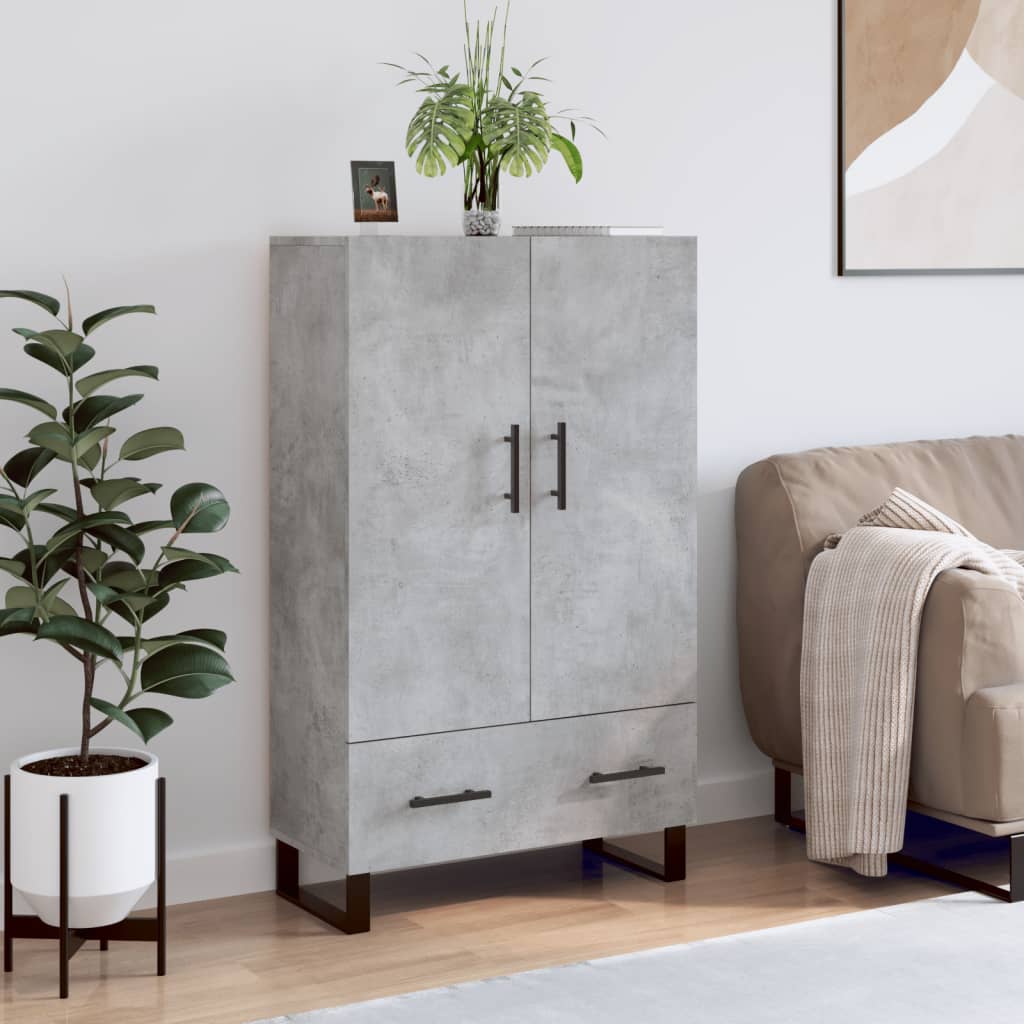 Skříň Highboard Betonově Šedá 69,5X31X115 Cm Kompozitní Dřevo