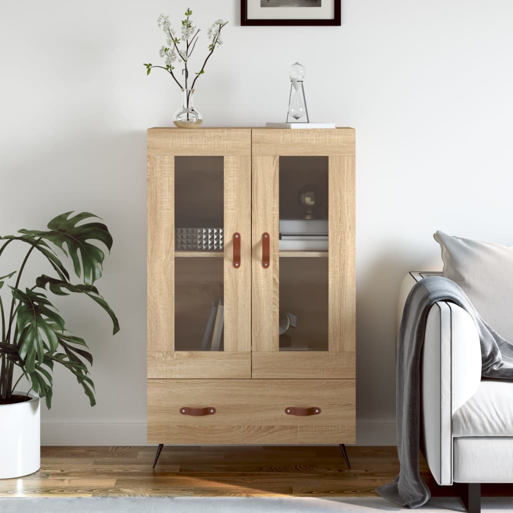 Skříň Highboard Betonově Šedá 69,5X31X115 Cm Kompozitní Dřevo