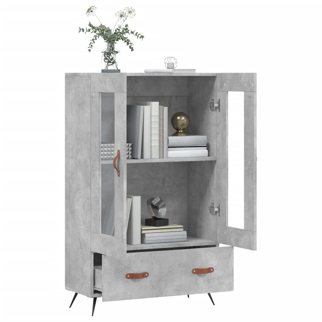 Skříň Highboard Betonově Šedá 69,5X31X115 Cm Kompozitní Dřevo