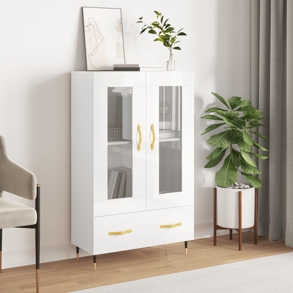 Skříň Highboard 69,5 X 31 X 115 Cm Kompozitní Dřevo