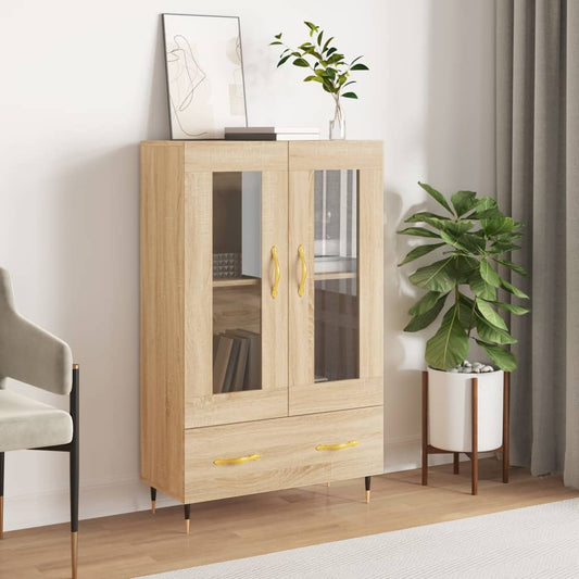 Skříň Highboard 69,5 X 31 X 115 Cm Kompozitní Dřevo