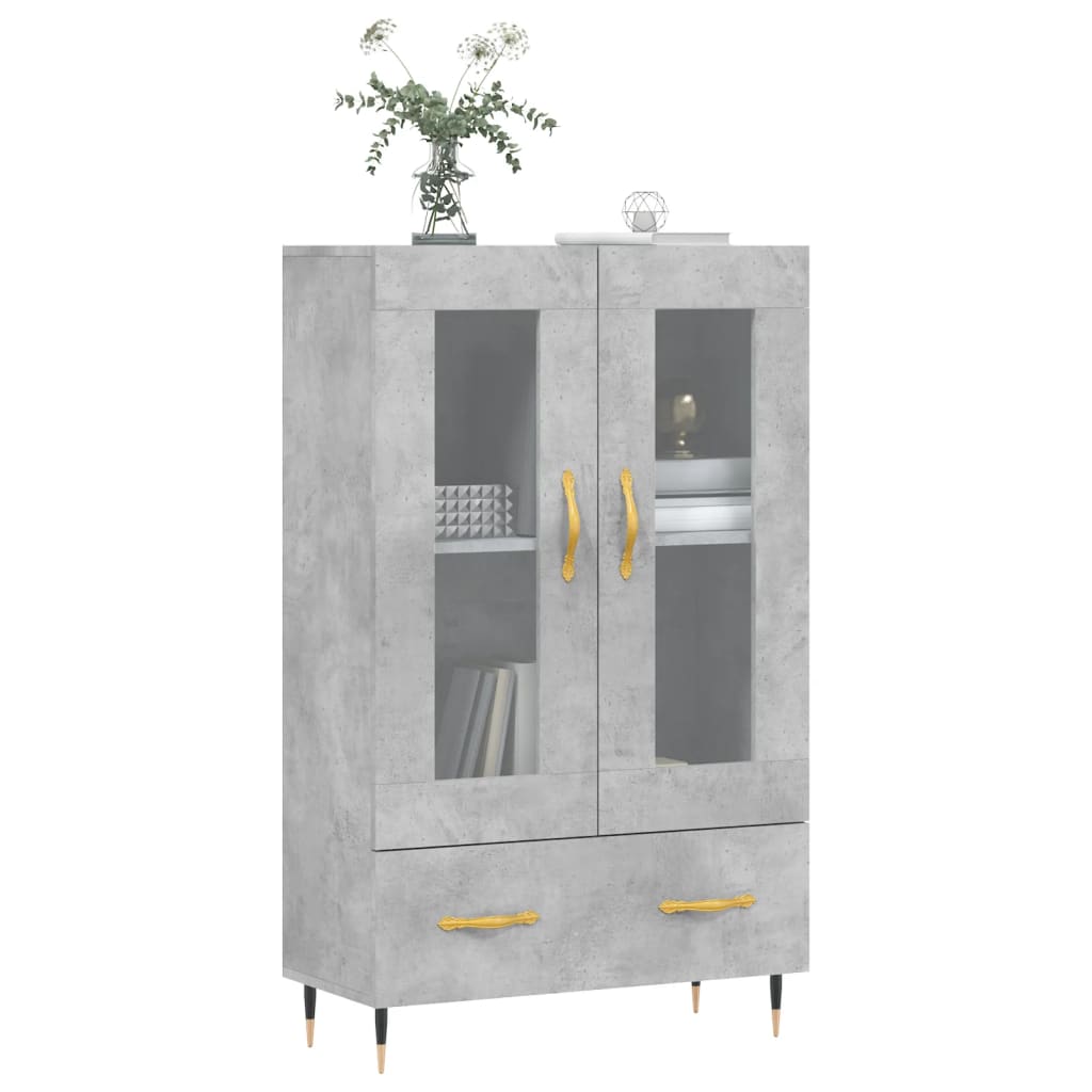 Skříň Highboard Betonově Šedá 69,5X31X115 Cm Kompozitní Dřevo