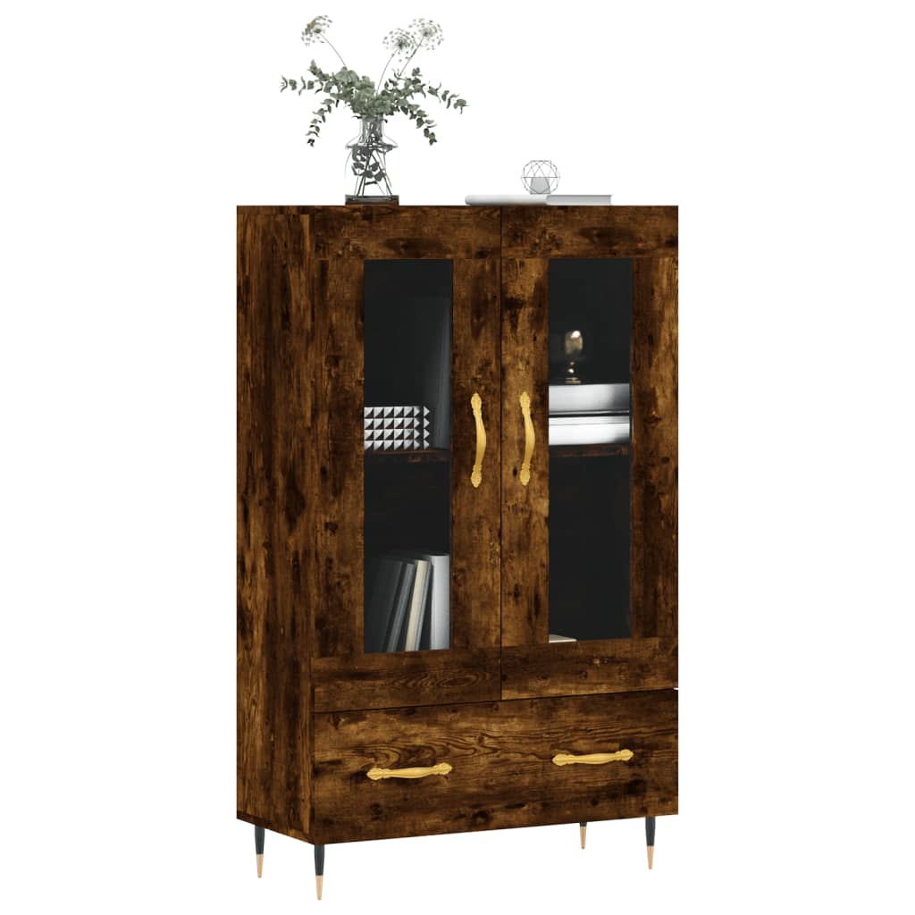 Skříň Highboard Kouřový Dub 69,5 X 31 X 115 Cm Kompozitní Dřevo