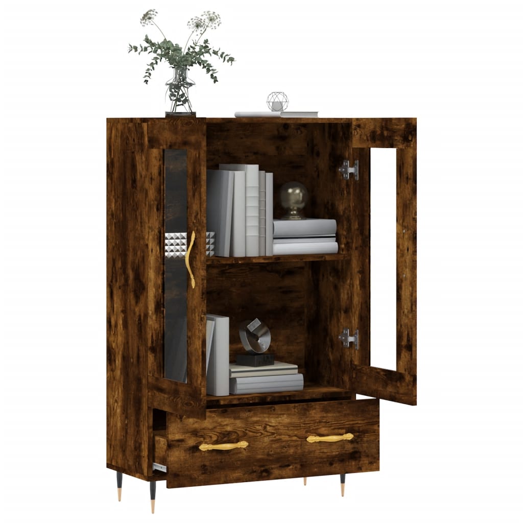 Skříň Highboard Kouřový Dub 69,5 X 31 X 115 Cm Kompozitní Dřevo