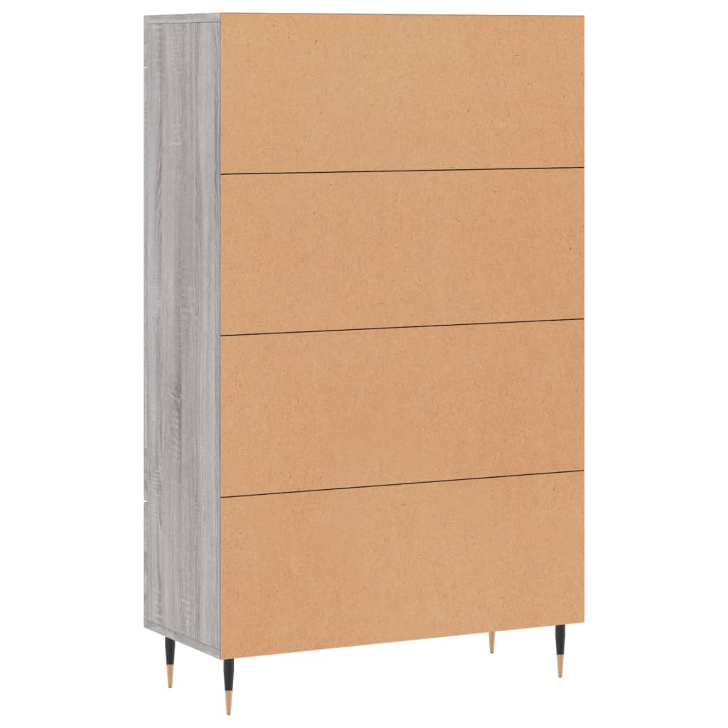 Skříň Highboard Šedá Sonoma 69,5 X 31 X 115 Cm Kompozitní Dřevo