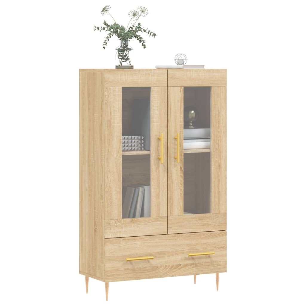 Skříň Highboard Dub Sonoma 69,5 X 31 X 115 Cm Kompozitní Dřevo