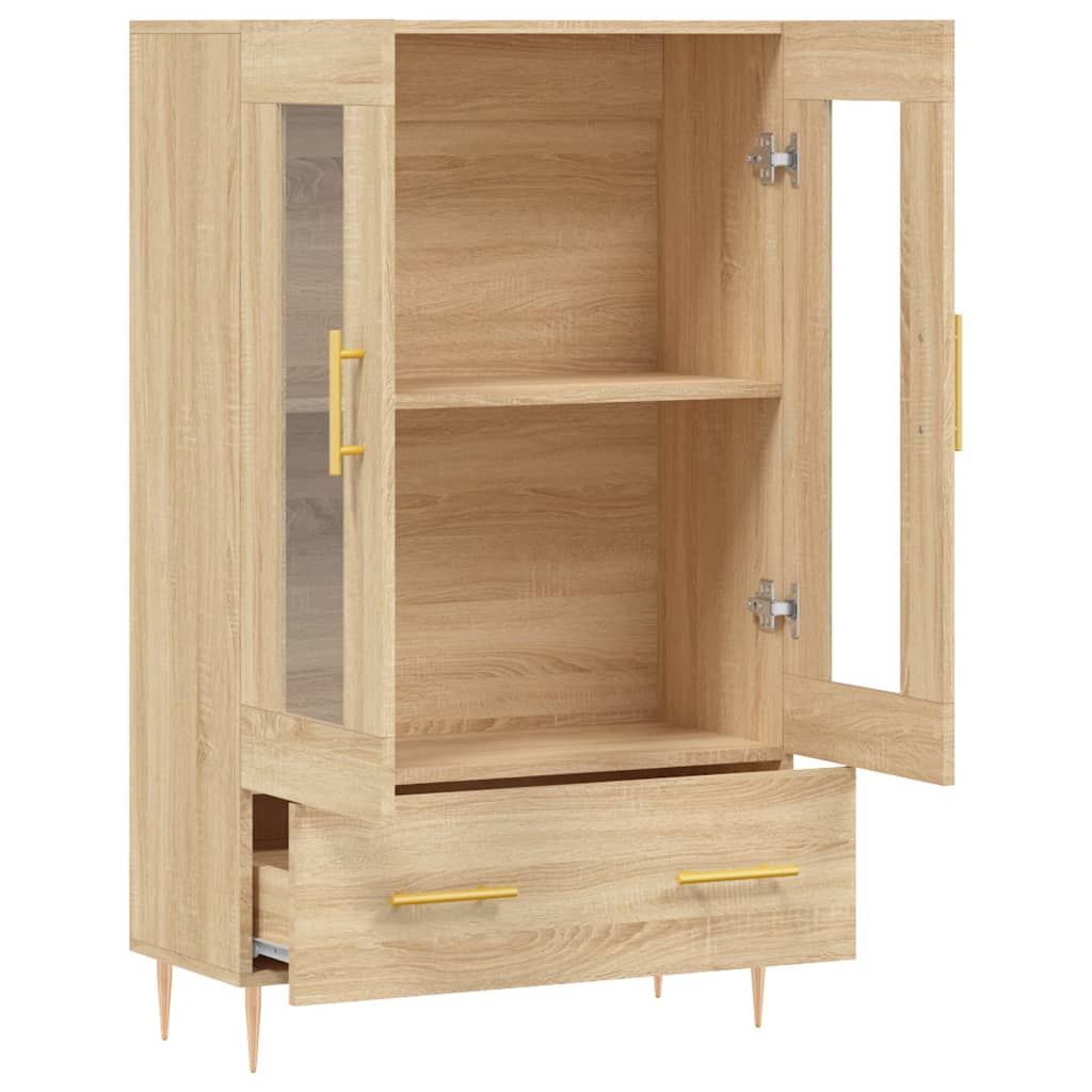 Skříň Highboard Dub Sonoma 69,5 X 31 X 115 Cm Kompozitní Dřevo